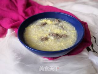 Beef Congee with Rolled Egg recipe