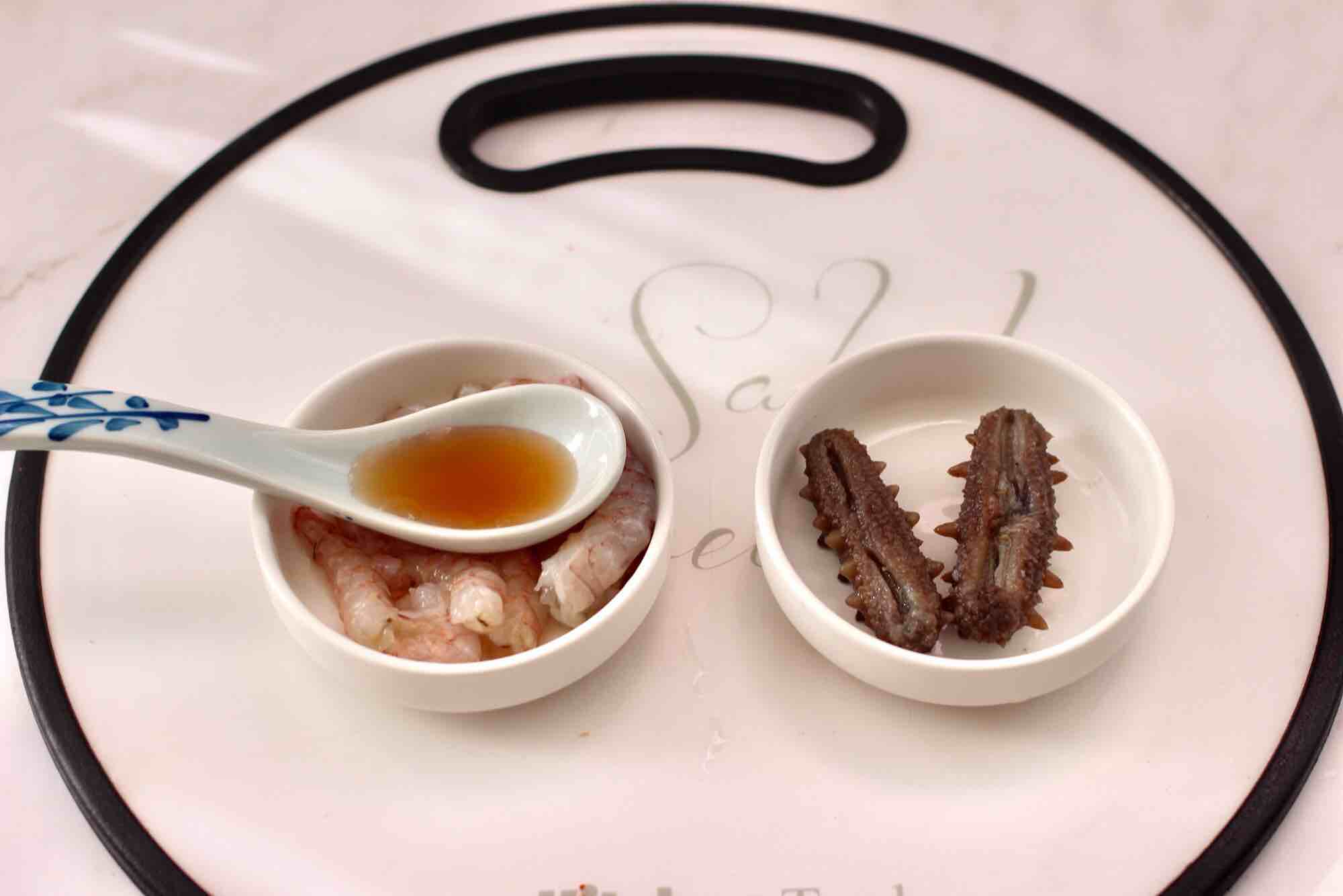 Shrimp and Sea Cucumber Casserole Congee recipe