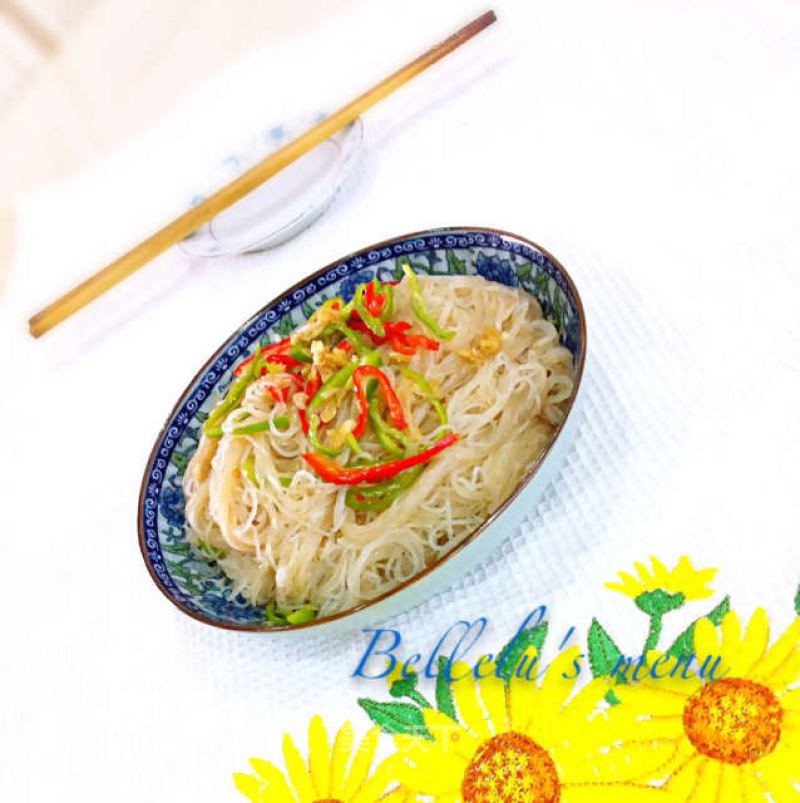 Bell Peppers Mixed with Vermicelli recipe