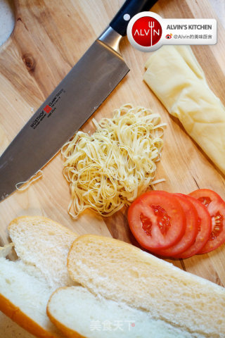 Steak Sandwich + Quick Tofu Skin Cold Dish recipe