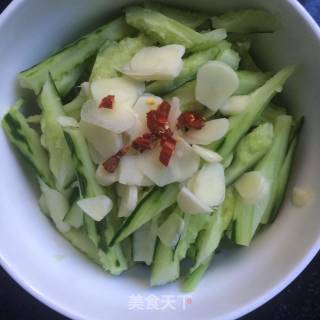 Garlic Sliced Cucumber recipe