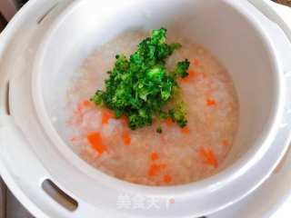 Two-color Porridge with Scallops and Mixed Vegetables recipe