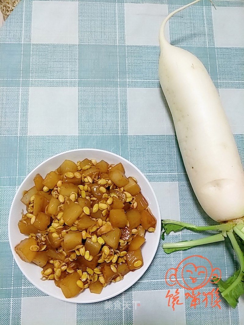 Stewed Bean Mouth with White Radish recipe