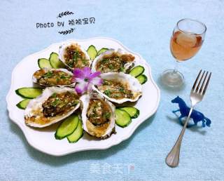 Grilled Oysters with Oyster Sauce and Garlic recipe