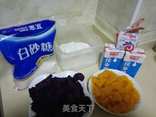 Pumpkin Purple Sweet Potato Hair Cake recipe