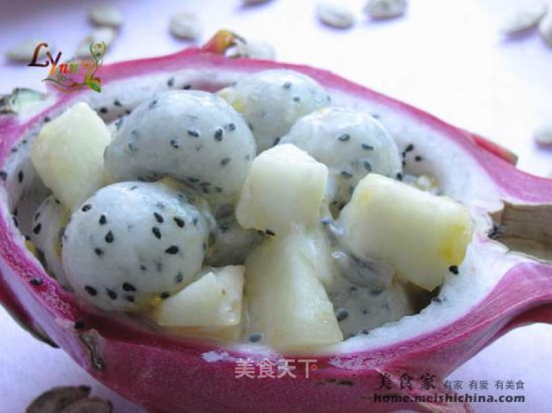 Condensed Milk Dragon Fruit Salad recipe