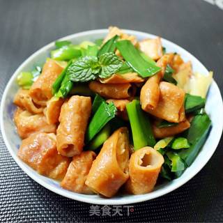 Stir-fried Pork Intestines with Garlic recipe