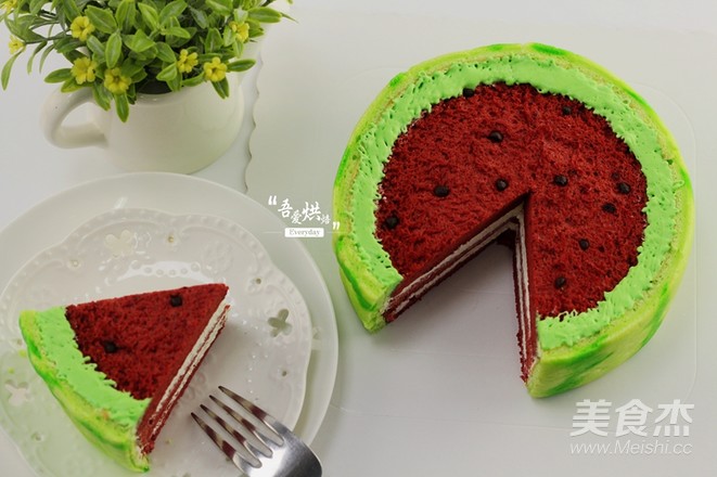 Summer Fresh & Watermelon Cake recipe