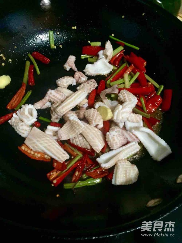 Stir Fried Squid Roll recipe