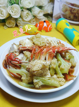 Stir Fried Crab with Cauliflower recipe