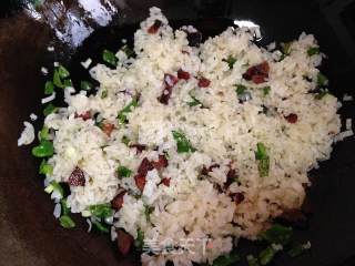 Fried Rice with Green Pepper Sausage recipe