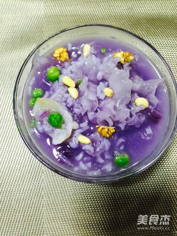 Purple Sweet Potato Lily Tremella Congee recipe