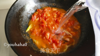 #锅菜#tomato Egg Rice Cake Soup recipe