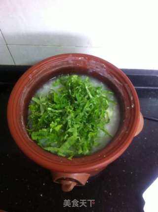 Green Vegetable Chicken Ball Congee recipe