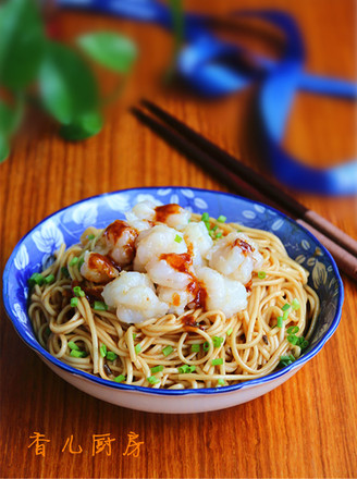 Noodles with Shrimp and Hoisin Sauce recipe