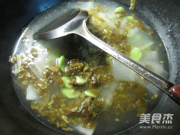 Pickled Vegetables, Broad Beans and Winter Melon Soup recipe