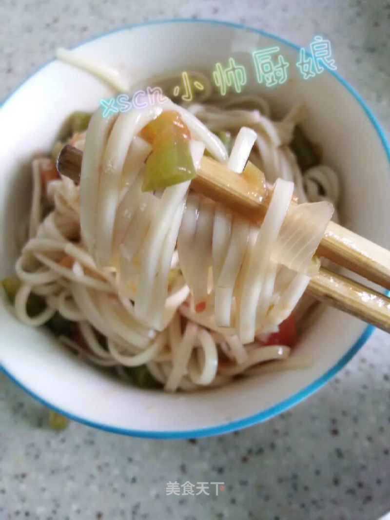 Long Bean Tomato Marinated Noodles recipe