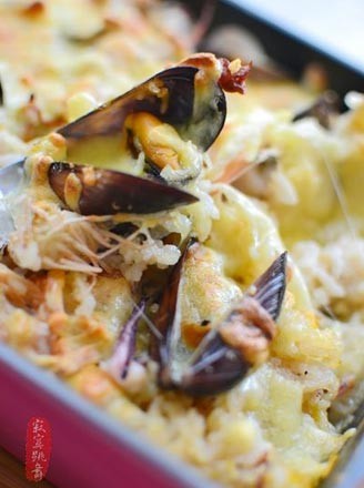 Simple Seafood Baked Rice recipe
