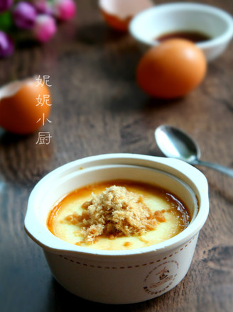 Steamed Custard with Pork Floss recipe