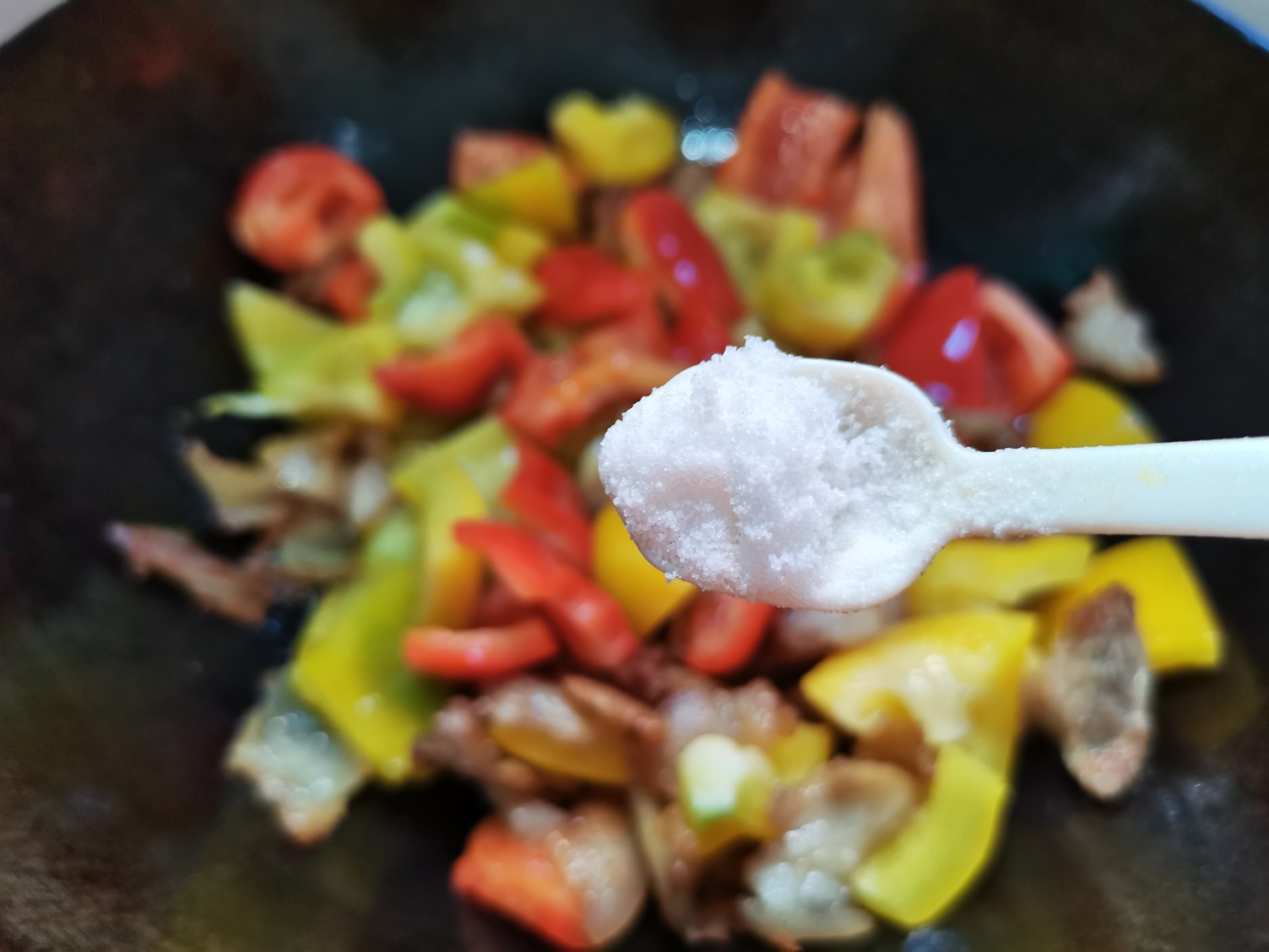 Stir-fried Pork Belly with Bell Peppers recipe