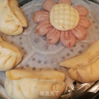 Huaxiang Mantou ~ Sunflower recipe