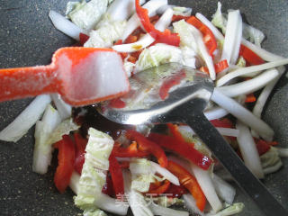 Stir-fried Chinese Cabbage with Red Pepper recipe