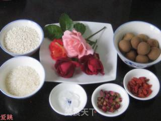 Rose Longan Porridge recipe