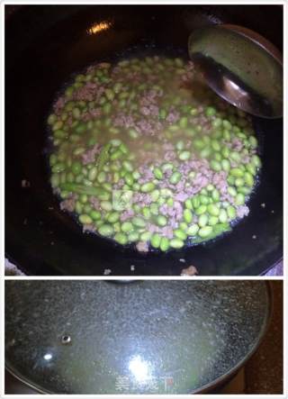 Roasted Edamame with Minced Meat and Tomato recipe