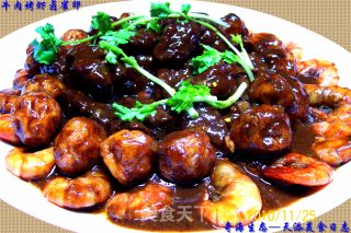 [jinniu Tiege]-"beef Roasted Shrimp and Braised Bird Eggs" recipe