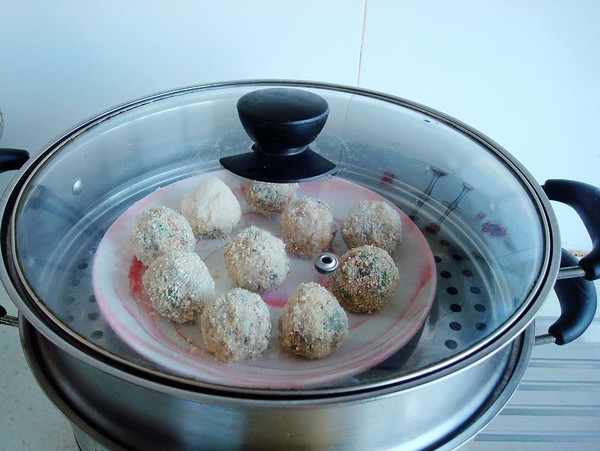 Greens and Ham Meatballs recipe