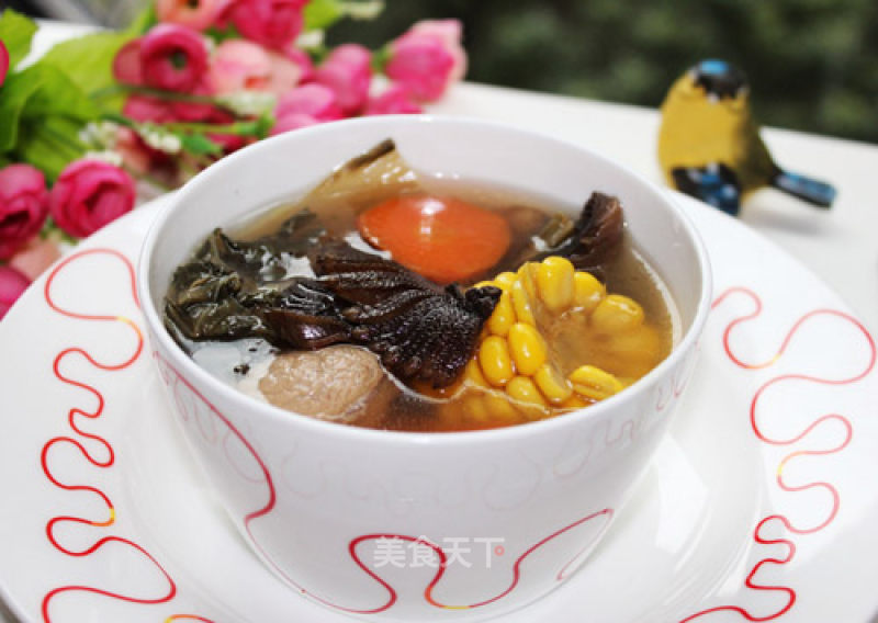 Puffed Fish Cheeks and Dried Lean Meat Soup recipe