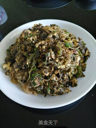 Scrambled Eggs with Ground Vegetables and Vermicelli recipe