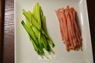 【ham and Sweet Cold Noodles】 recipe