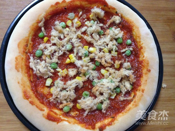 Sausage Pork Floss Pizza recipe