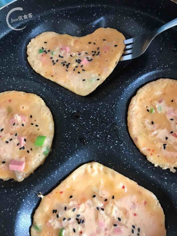 Kimchi Pancakes with Congee and Side Vegetables recipe