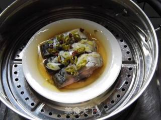 Steamed Dried Spanish Mackerel with Hot Pepper recipe