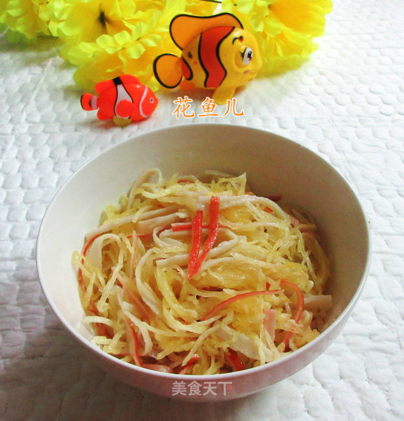 Crab Sticks Mixed with Shredded Pumpkin recipe