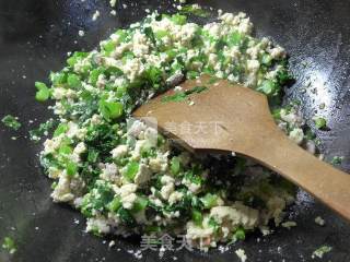 Stir-fried Lao Tofu with Minced Meat and Rape recipe