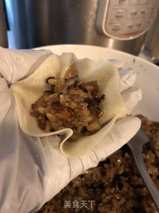 Sausage Mushroom and Sticky Rice Shaomai recipe