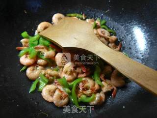 Fried Sea Prawns with Hot Pepper recipe