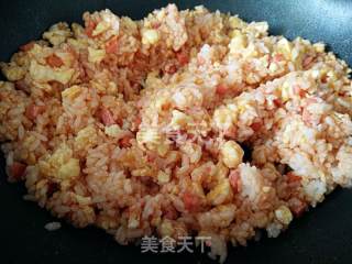 Tomato and Egg Fried Rice + Sugar Yolk Fried Egg recipe