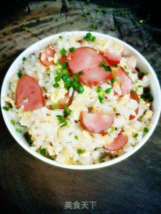 Fried Rice with Sausage and Egg recipe