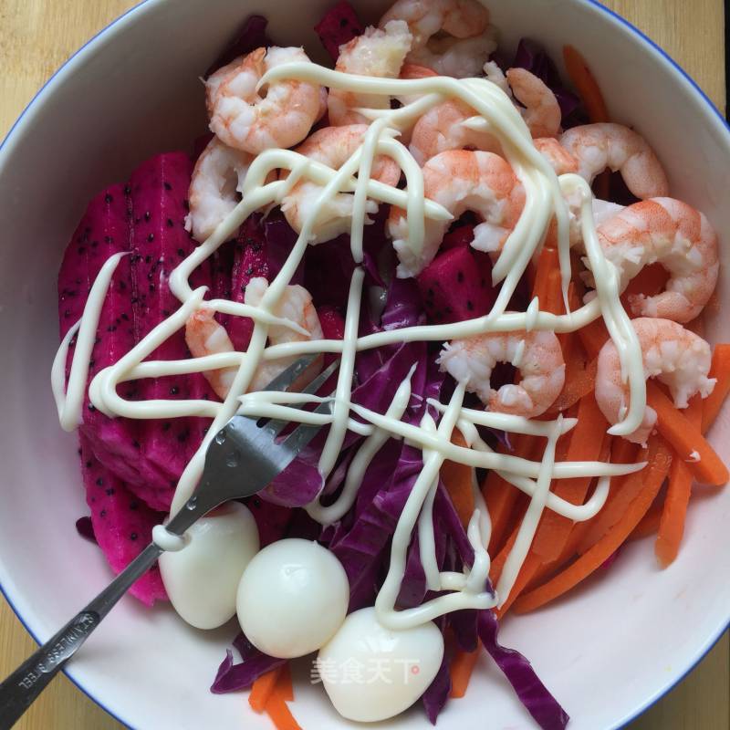 Vegetable, Fruit and Shrimp Salad recipe