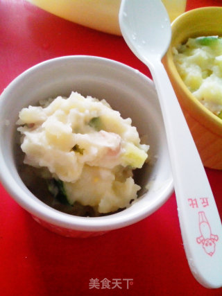 [trial Report of Chobe Series Products] Mashed Potatoes with Corn Salad Dressing recipe