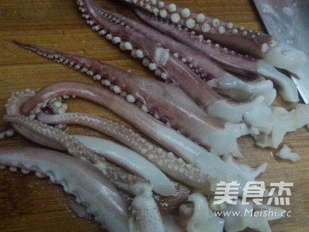 Fried Onion Rings and Squid Silk recipe
