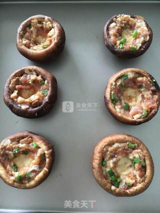 #aca烤明星大赛#oil-free Shiitake Mushrooms Stuffed with Minced Meat Quail recipe