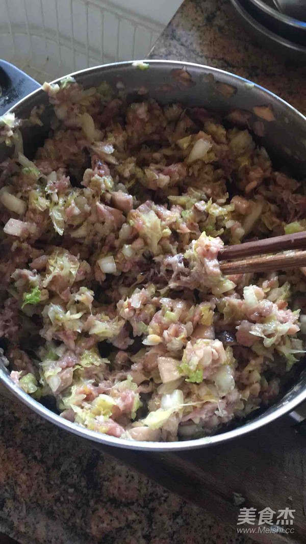 Cabbage, Mushroom and Pork Dumplings recipe