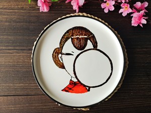 Dinner Plate Painting "woman Flower" recipe