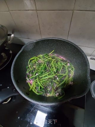 Stir-fried Red Amaranth with Garlic recipe