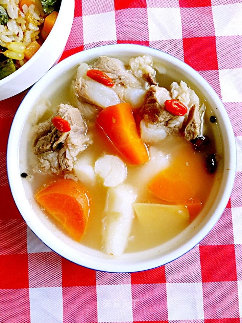 Carrot and Yam Pork Ribs Soup recipe
